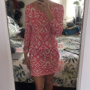 3/4 Dolman Sleeve Tori Richard Printed Knit Dress